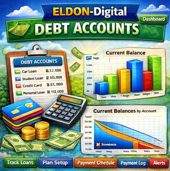 Debt Payoff Tracker Spreadsheet | Excel, Google Sheets | Snowball, Avalanche Strategies (Digital Download)