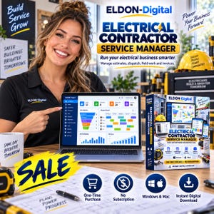 Multi-User Electrical Contractor Software for Windows and Mac, Electrician Business App, Estimates, Dispatch, Invoices