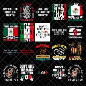 Don't Bite The Hand That Feeds You PNG Bundle, Political Protest Sublimation, Patriotic Png, Freedom Quote Digital Download