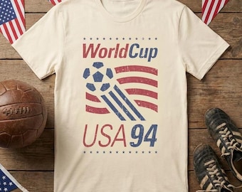 Comfort Colors® World C USA 94 Shirt, Vintage Soccer Graphic Tee, USA Soccer T-Shirt, Retro Football Sweatshirt