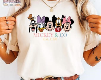 Comfort Colors® Retro Mickey & Co 1928 Shirt, Vintage Disney Shirt, Mickey And Co, Disneyworld Shirts, Family Mickey And Friends Shirt
