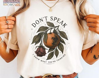 Comfort Colors Don’t Speak Orange Graphic Shirt, 90s Rock Aesthetic Top, Vintage Tee, Comfort Colors Gift, Tanktop