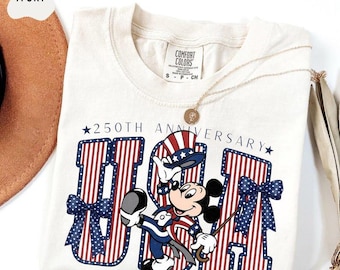 Retro Mickey America 250th Anniversary Shirt, 1776–2026 Patriotic T-shirt, USA Semiquincentennial Tee, Disney 4th of July Tee
