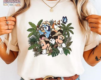 Comfort Colors Safari Disney Shirt, Bluey Shirt Animal Kingdom Graphic Tee, Mickey and Friends Magical Shirt, Disney Vacation Tee