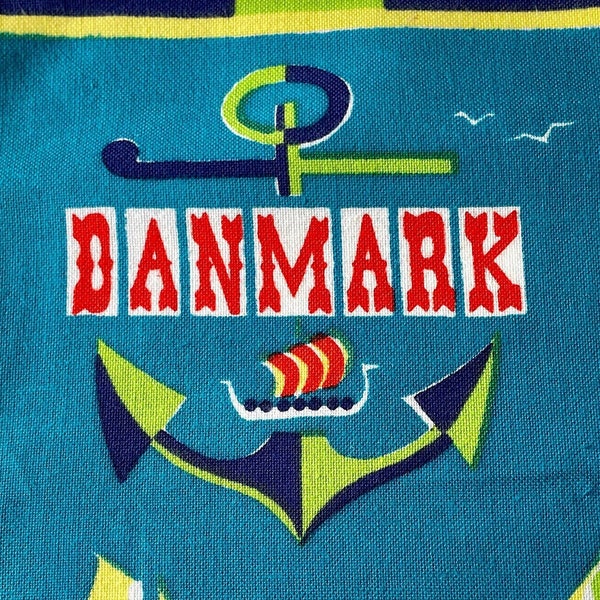 Torchon vintage Danemark souvenir neuf 1960