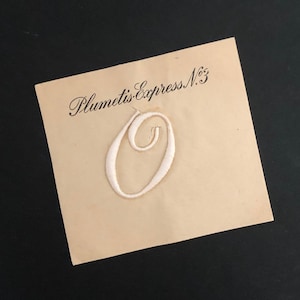 Antique  French  embroidery Monograms letter O vintage linen Antique Haberdashery NOS MEDIUM
