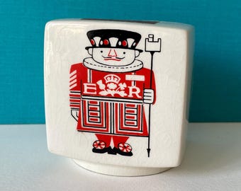 Vintage 60s Tower Hotel Souvenir Money Box – London Illustration
