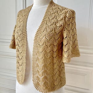 Boléro Lurex Brillant à Manches Longues - Cardigan Court Femme, Plusieurs Couleurs, Neuf Avec étiquettes