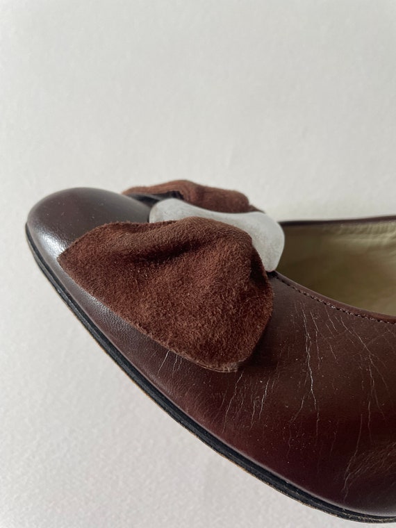Vintage French Christian Dior Shoes suede bows . … - image 9