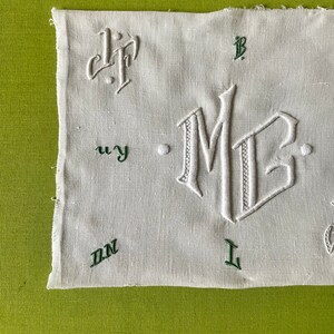 Anciens monogrammes Echantillonnage de magasin exemple de broderies typographie fait main image 2