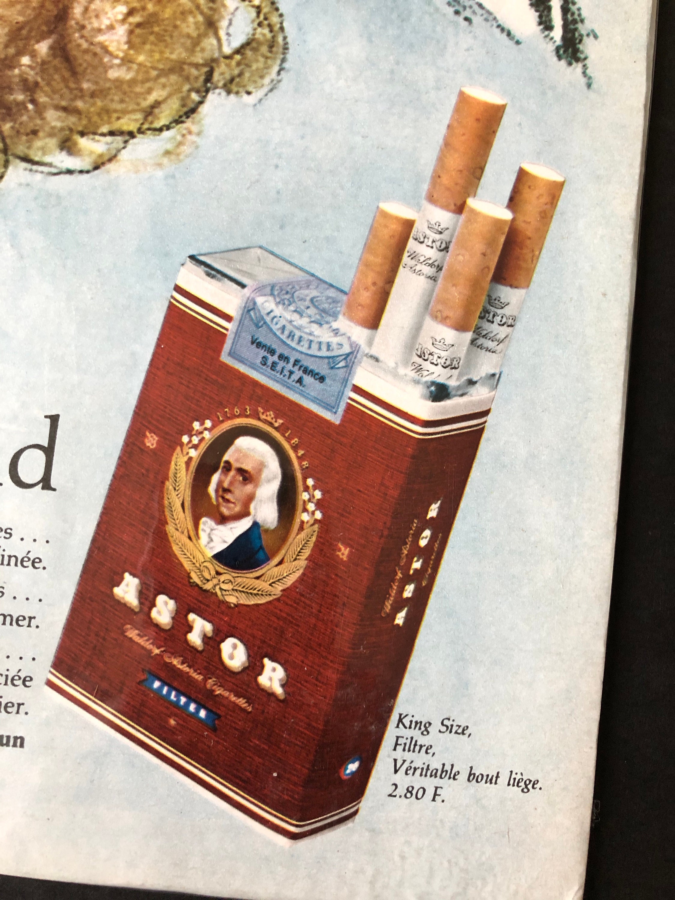 astor cigarettes Vintage Advertisement Illustration Mad Men ASTOR Cigarettes