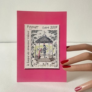 Carte postale  vintage Peynet les amoureux stock neuf