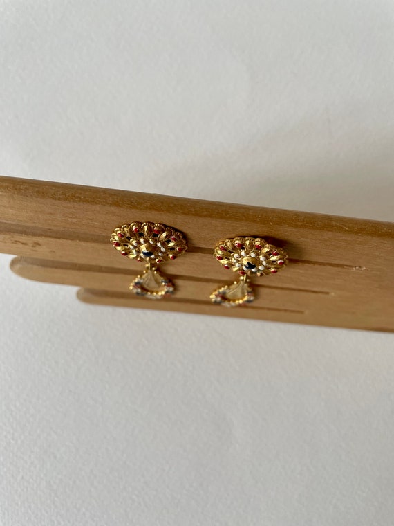 Boucles d'oreilles Vintage géométriques en métal pétale de