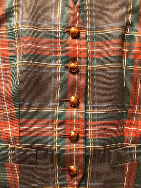 Yves Saint Laurent wool tartan jacket Small