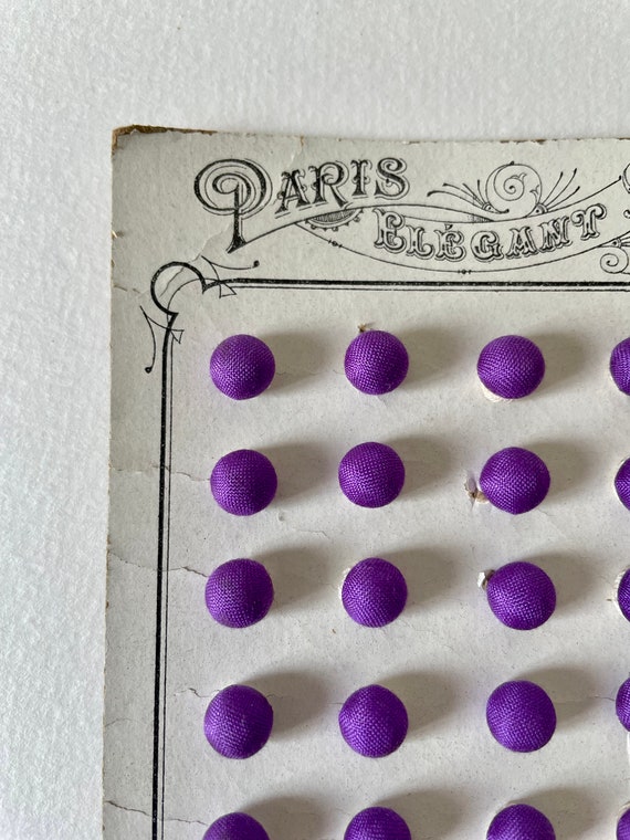 French Vintage PURPLE color  buttons set of 36  P… - image 2