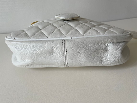Sac Fourre-tout Vintage Années 80 - Toile Blanche Vieillie Ocean City NJ - Taille Moyenne
