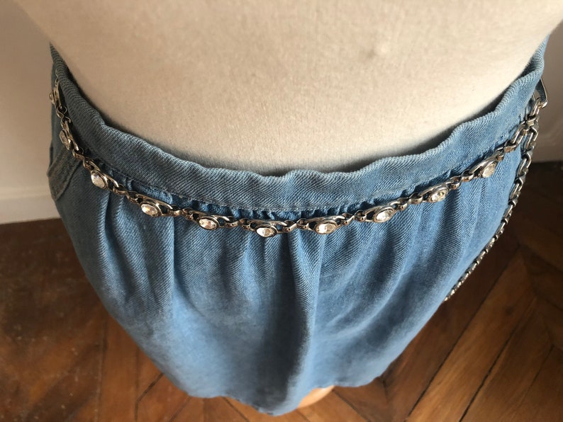Vintage Belt rhinestones French Couture party girl