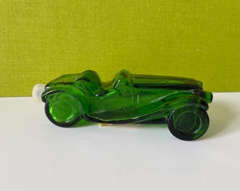 Vintage AVON perfume bottle - green car - 1936 MG Wild country - for my dandy