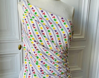 Vintage Kleid aus Celine Seide Stoff One Schulter Paris Schneider Hand Made. Couture Stoff Crêpe de Soie