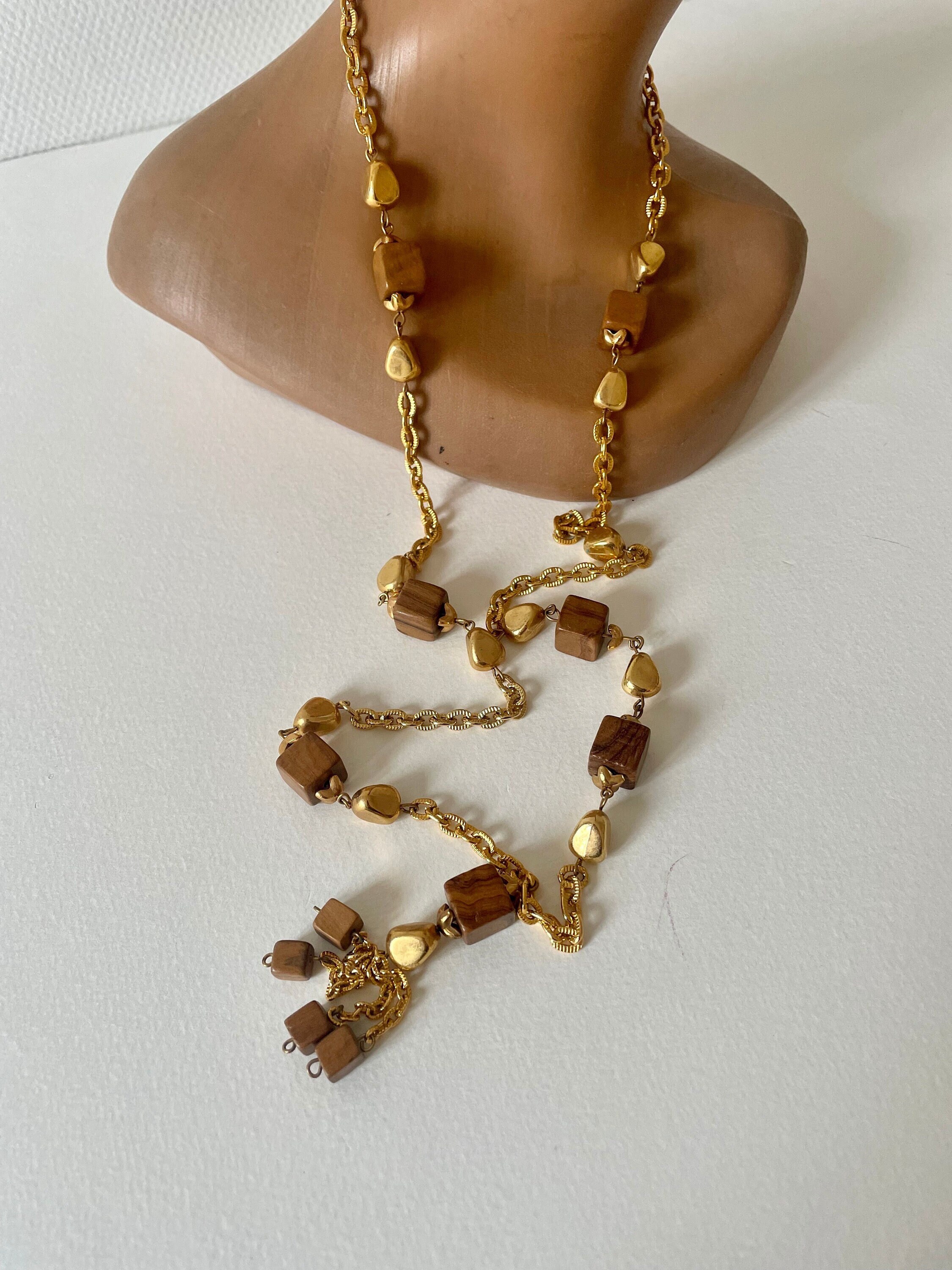 Collier Vintage Doré Années 1980 - Style Couture, Ras Du Cou, En Alliage Métallique
