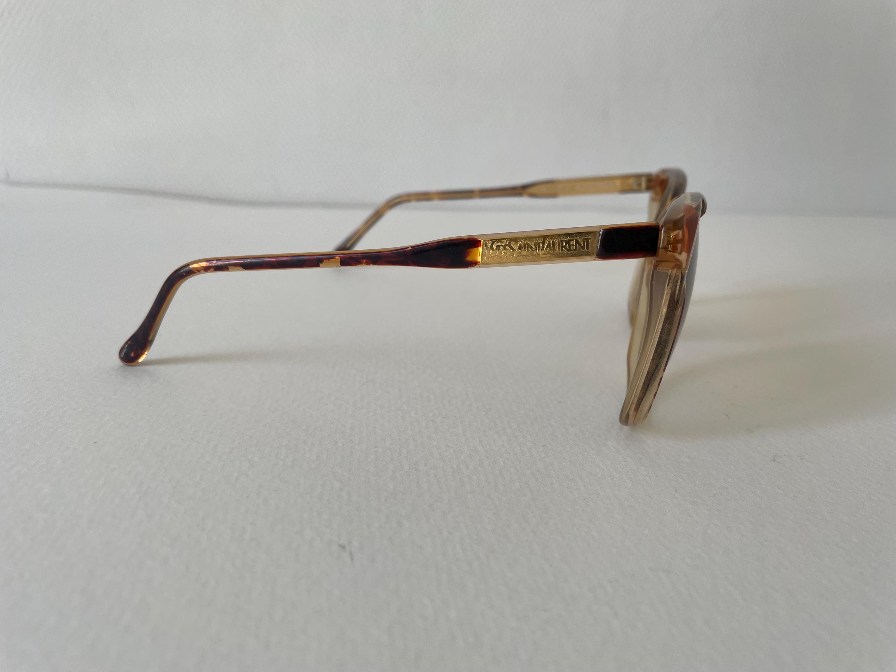 YSL Vintage Tortoise & Gold Bling Sunglasses Yves Saint Laurent 1990s Vintage Tortoise Shell Sunglasses main image 3