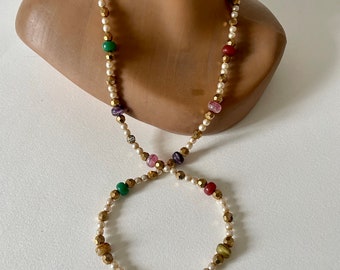 Collier Sautoir Perles Blanches Nacrées Vintage – Longueur 140 Cm – Style Années 80