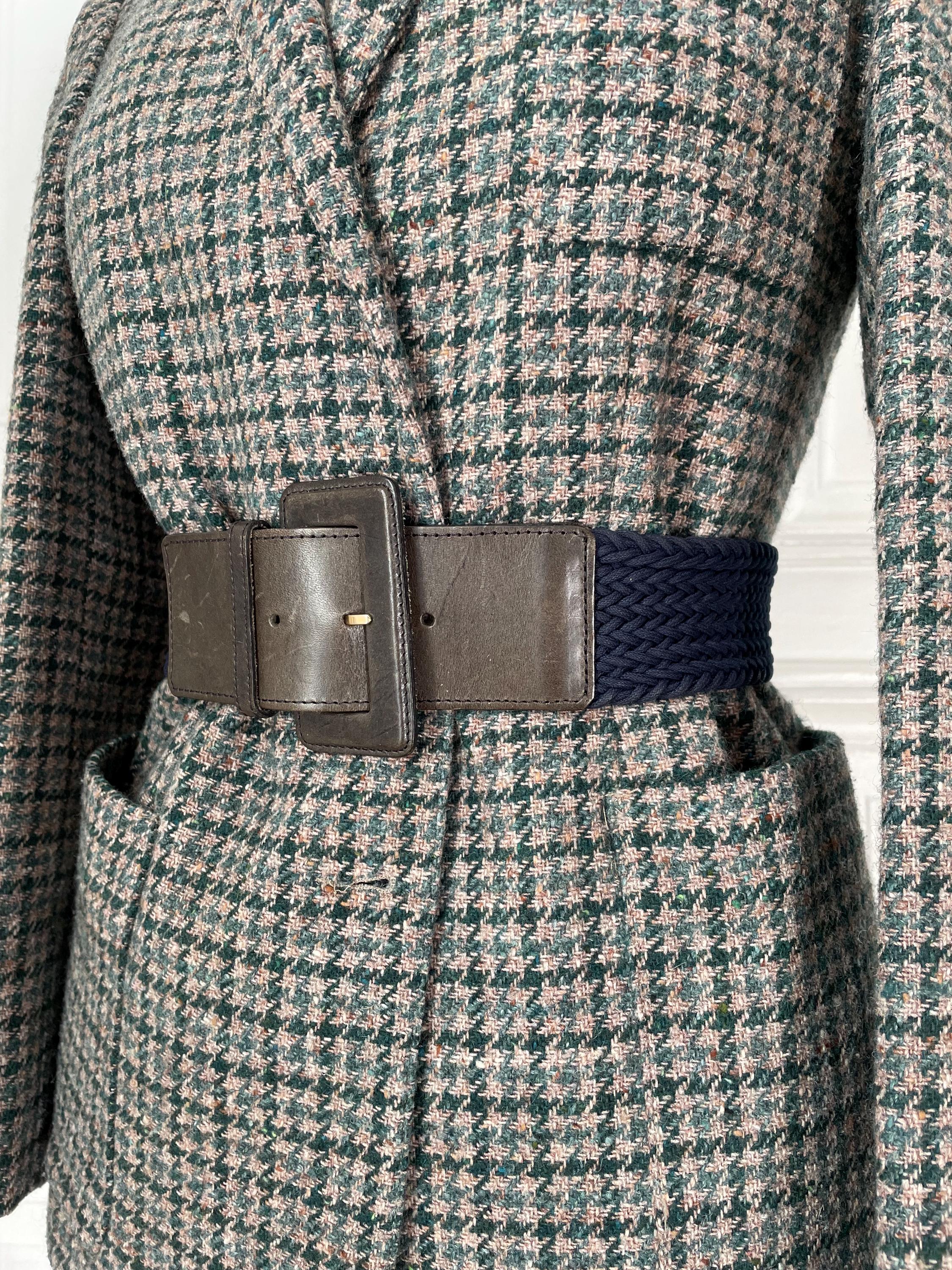 GEORGES RÉCH Vintage XS/S Navy Croc-Embossed Leather Elastic Cinch Belt – 1990s Navy Blue Cinch Belt - Etsy main image 3