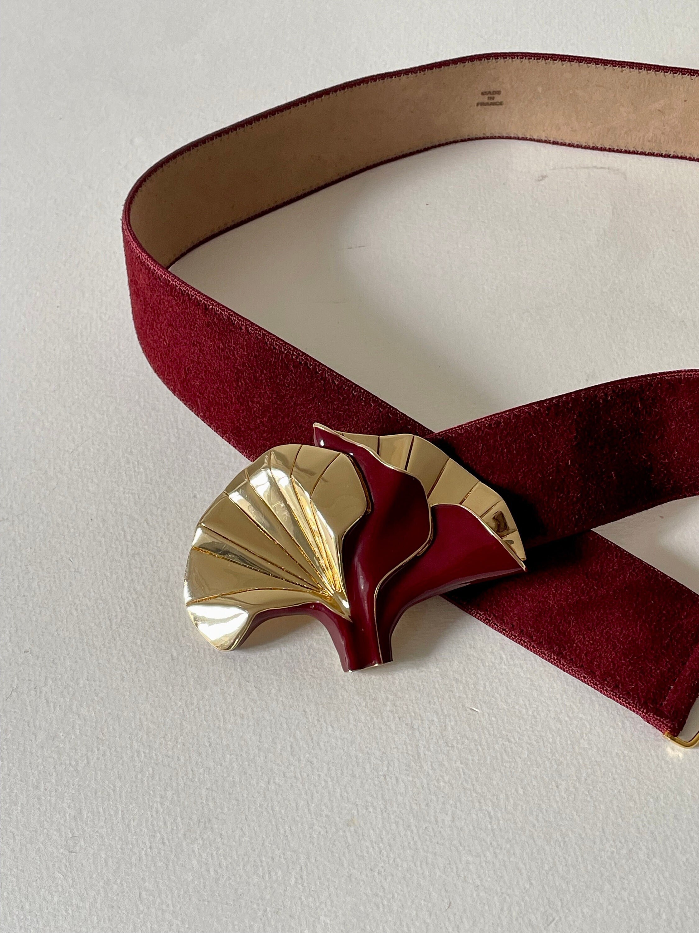 Pendentif En Céramique émaillée Saglio Aïva - Italie Années 1960 - Forme Feuille, 62mm