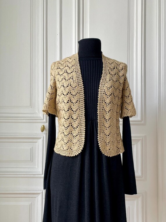 france vintage cardigan. vintage Courrèges logo cardigan France製