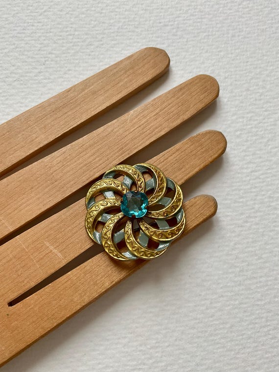 Boutons de manchette vintage gold metal - France