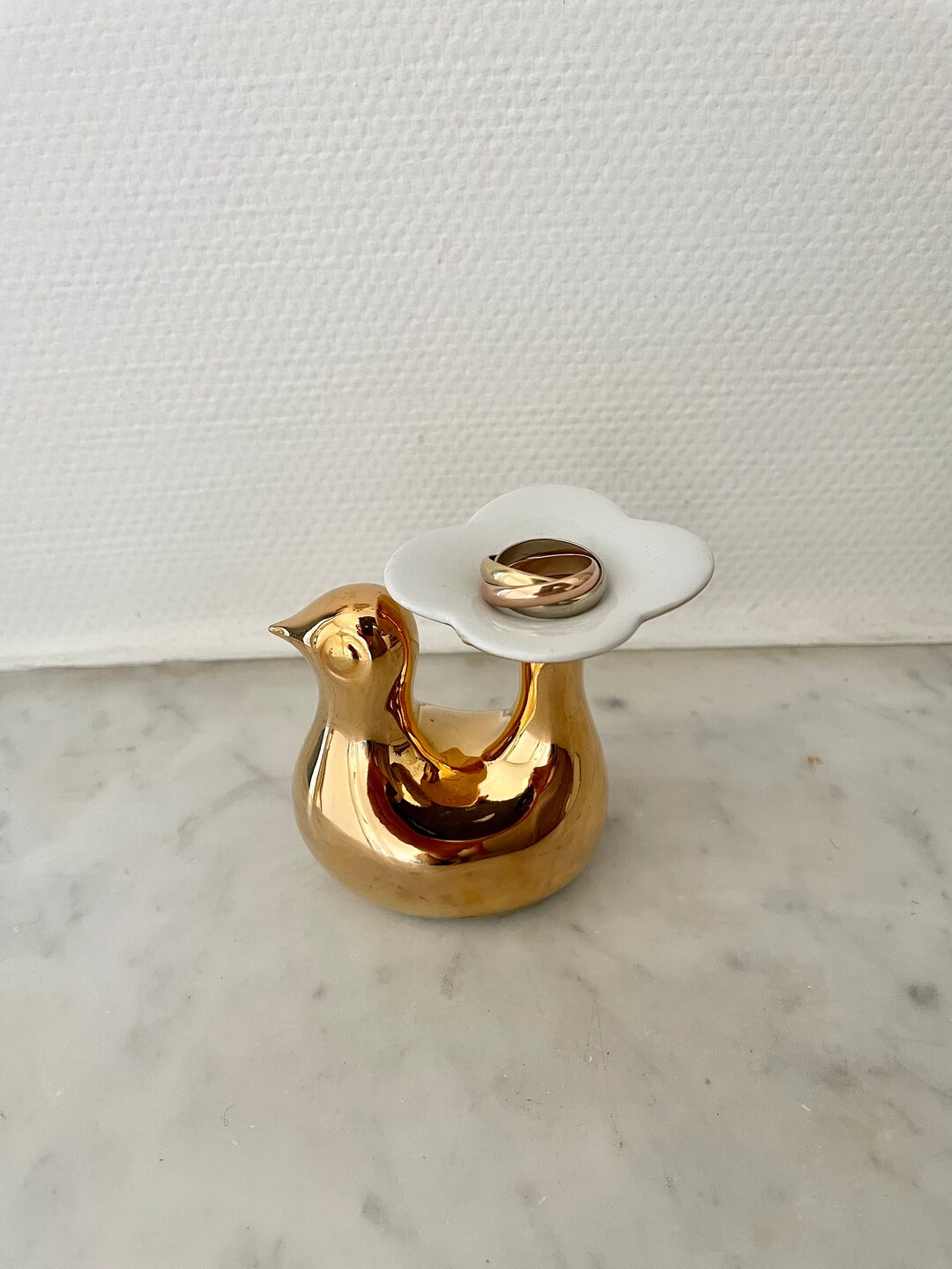 Vintage 70's 80S Porcelain Gold Bird Candle Holder Arzberg Etsy