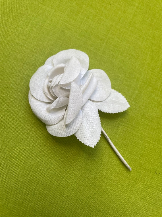 een vuurtje stoken ontsmettingsmiddel Vochtig Witte broche roos Bloem decoratie jaren 60 kostuum accessoire - Etsy België
