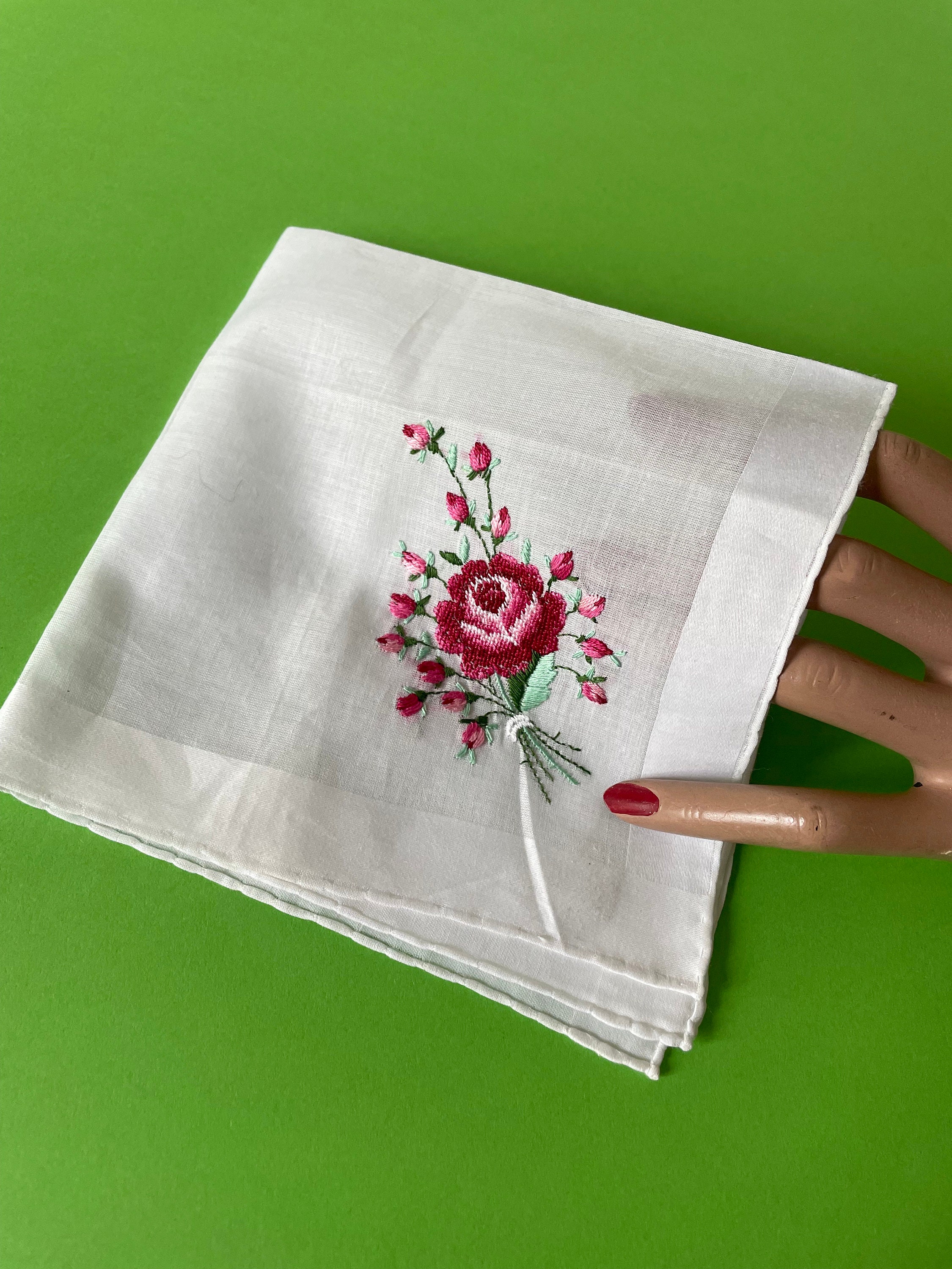 小物 1900s Hand Embroidery Handkerchief Vintage Embroidered Handkerchiefs - Etsy