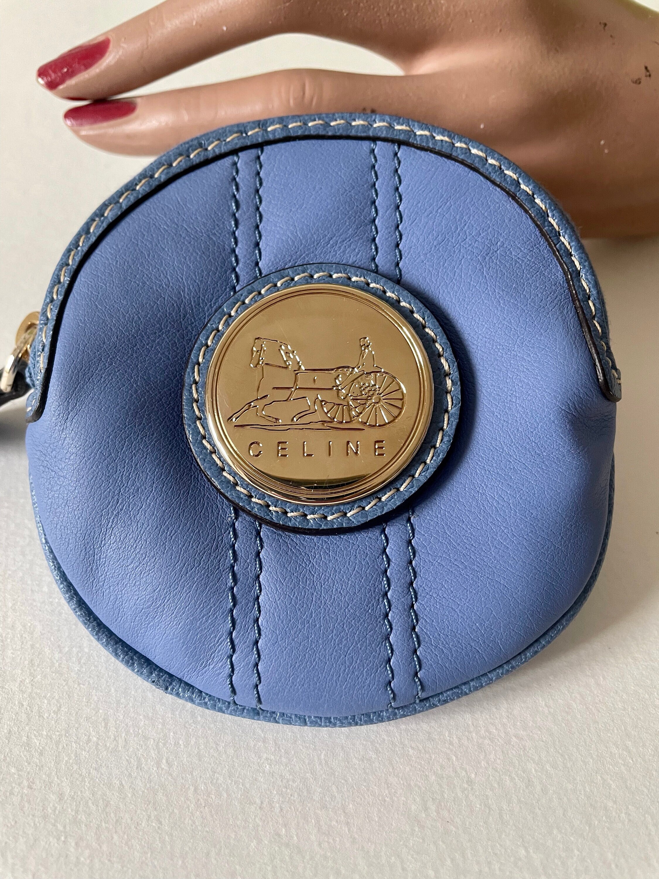 Vintage Celine LAVENDER Blue Coin Purse Leather NOS Etsy