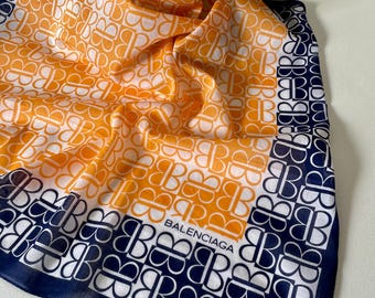 Balenciaga Bb Icon Printed Scarf in White | Lyst