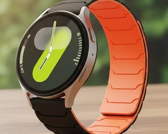 Magnetiskt silikonarmband 20 mm 22 mm kompatibelt med Samsung Galaxy och Huawei Watch