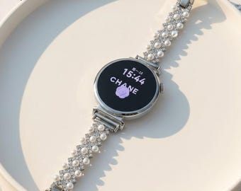 Klockarmband i pärlzirkonia för Samsung Galaxy Watch/Huawei GT Pro/Garmin/Amazfit