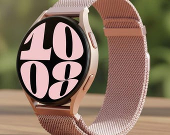 Magnetiskt rostfritt stål Milanese Loop-armband 20 mm / 22 mm Kompatibelt med Samsung- och Huawei-klockor
