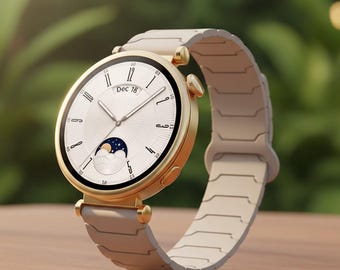 Magnetiskt silikonarmband kompatibelt med Samsung Galaxy Watch och Huawei GT, 18–22 mm