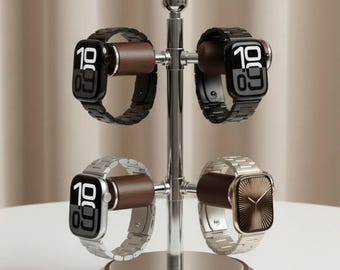 Klassiskt klockarmband i rostfritt stål, kompatibelt med Apple Watch, metallarmband 38–49 mm