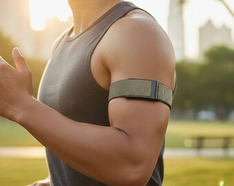 Whoop 5.0 MG Compatible Nylon Arm Band, Adjustable Breathable Bicep Sport Strap