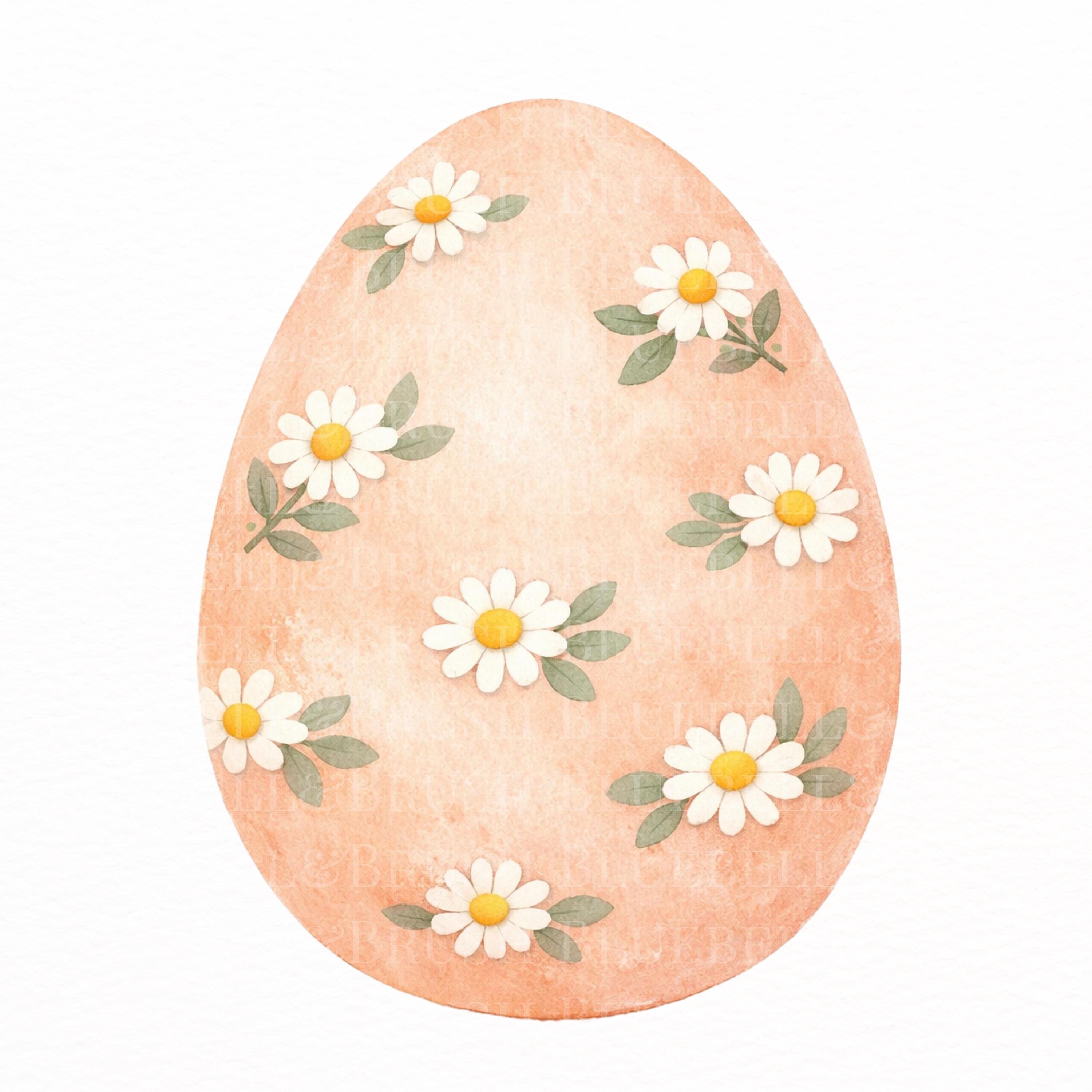 Easter Egg Clipart PNG Bundle, Pastel Watercolor Eggs for Sublimation ...