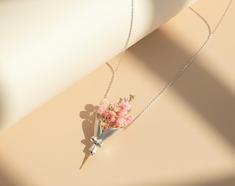 Personalized Floral Necklace, DIY Floral Bouquet Necklace, Fun Necklace, Birthday Gifts, Wedding Gift, Gift for Her, Mother's Day Gift