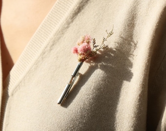 Personalized Floral Brooch, DIY Bouquet  Brooch, Wedding Brooch, Handmade Vintage Brooch, Mother's Day Gifts, Gift for Her