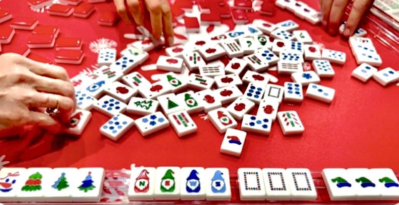 Festival of Trees Winter/Christmas tile set and matching mat