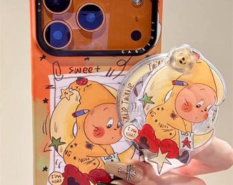 Star Boy Wobbly MagSafe-skal - Söt Celestial Baby Wobbly Magnetiskt stativ - För iPhone 17 16 15 14 13 Pro Max - Hudkänsla Silikon Stötsäker