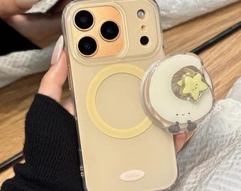 Jellycat Moon Stars MagSafe Case - Rotating Celestial Charm - For iPhone 17 16 15 14 13 Pro Max - Silicone Drop Proof