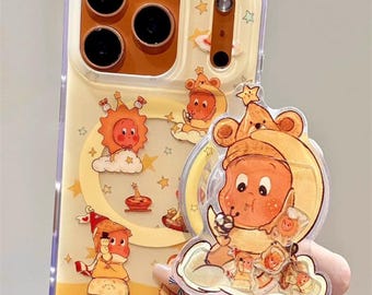 Star Boy Wobbly Magnetiskt Skal - Kosmisk Orange Design - För iPhone 17 16 15 14 13 Pro Max - Hudkänsla Silikon Stötsäker