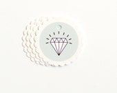 Gift Tags "Diamonds are a Girls' best Friend" (Set of 4)