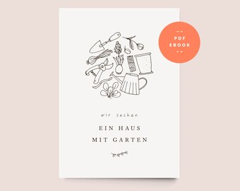 Ebook Haussuche "Wir suchen ein Haus mit Garten" (pdf zum Selberdrucken)